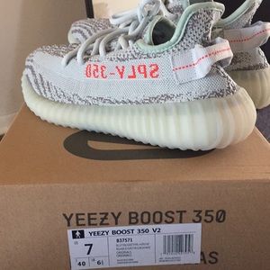 Yeezys boost blue tint